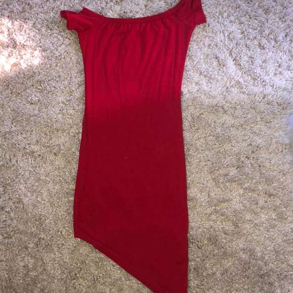 Nasty Gal Red asymmetric dress - Picture 3 of 3